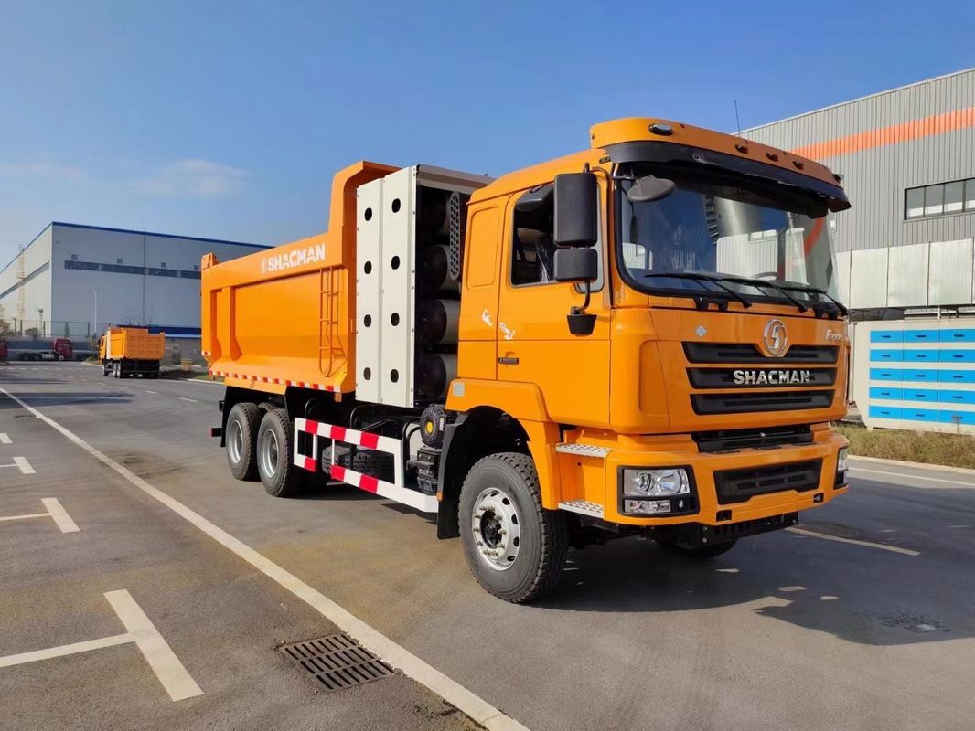SHACMAN F3000 6x4 CNG รถบรรทุก 10JSD180 QH50 สปไลน์ การส่ง 340 Hp/430Hp 12.00R20 ยาง