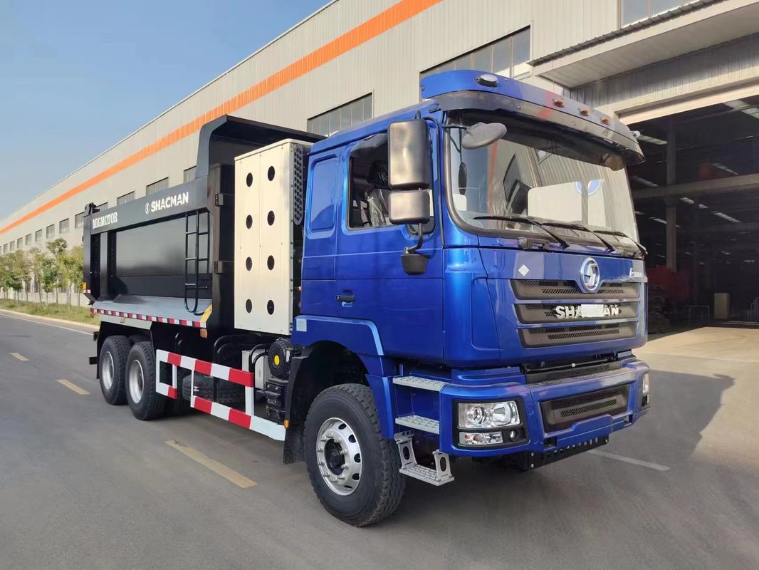 SHACMAN CNG Dump Truck F3000 6x4 380 ยูโรวี สีน้ําเงิน
