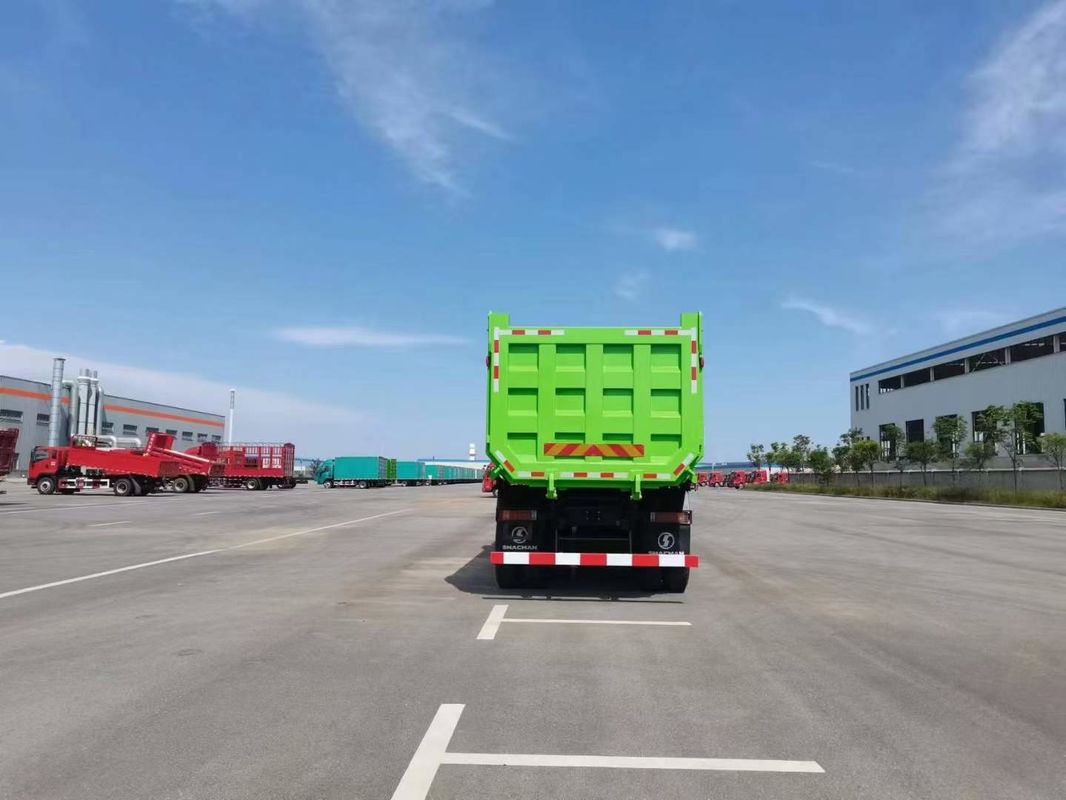 10 ล้อ SHACMAN F3000 CNG รถบรรทุก 6x4 ยูโร V WEICHAI-430HP เขียว เหมาะสําหรับการก่อสร้างและเหมืองแร่