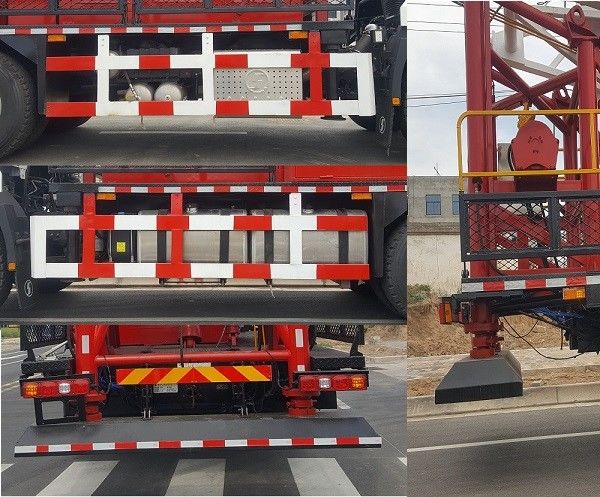 SHACMAN H3000 รถบรรทุกเจาะน้ํามัน 6x4 380HP EuroII ขาว 50Ton รถบรรทุกการเคลื่อนไหว