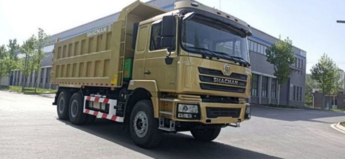 10 ยาง แดมเปอร์ SHACMAN F3000 ทิปเปอร์ รถบรรทุก 6x4 375 EuroV ทอง WEICHAI เครื่องยนต์ดีเซล