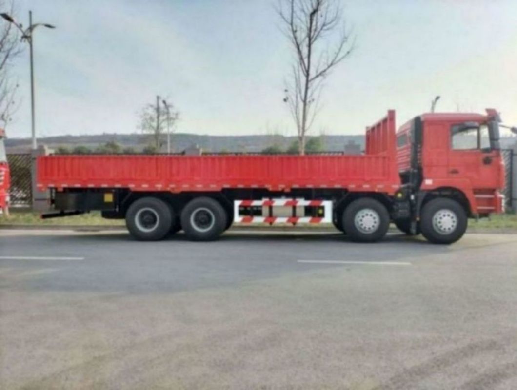 SHACMAN F3000 รถบรรทุก 8x4 430hp รถกระบะแดงสําหรับการขนส่งประกอบ