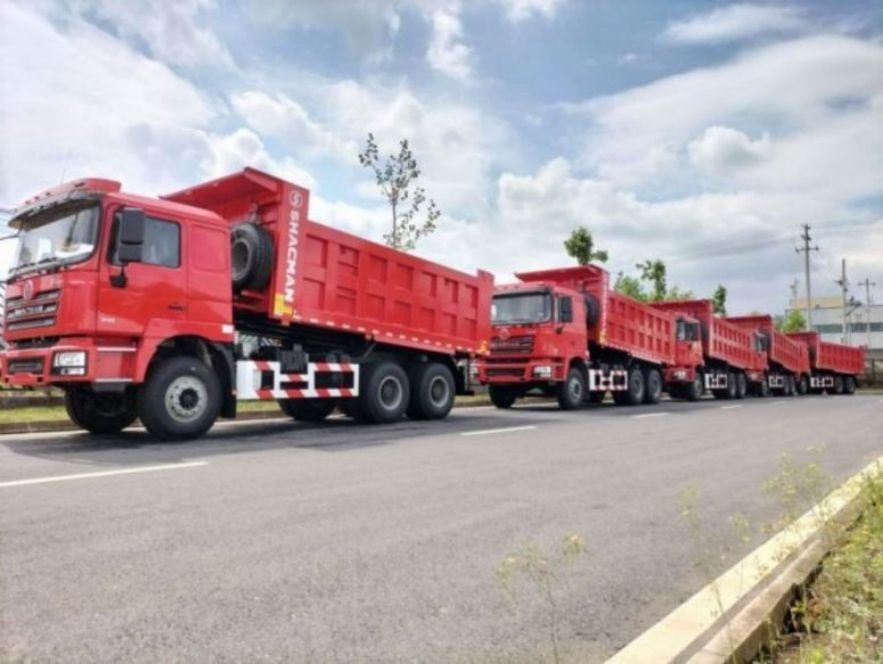 SHACMAN 10 ล้อ รถขนของหนัก F3000 6x4 375hp EuroV ส้ม Tipper