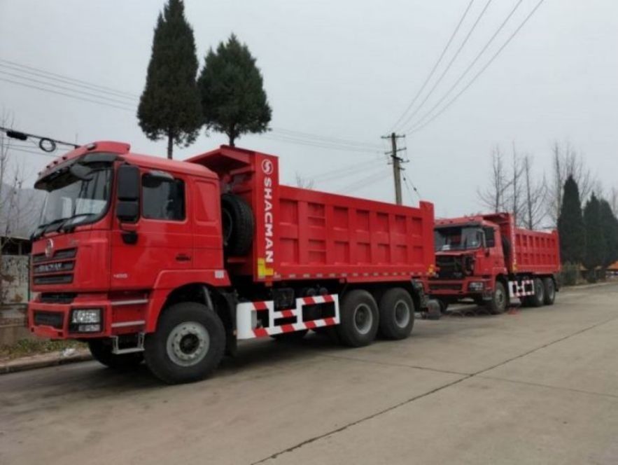 SHACMAN 10 ล้อ รถขนของหนัก F3000 6x4 375hp EuroV ส้ม Tipper