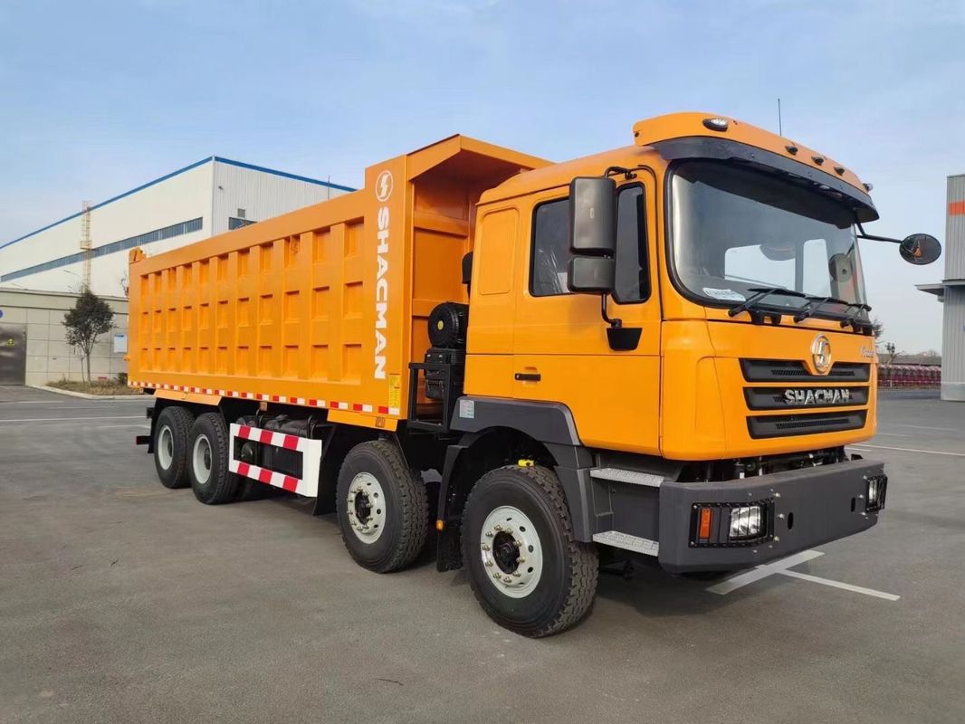 SHACMAN F3000 รถกระบะ 8x4 380hp ยูโร II ส้ม 12 ล้อ WeICHAI เครื่องยนต์