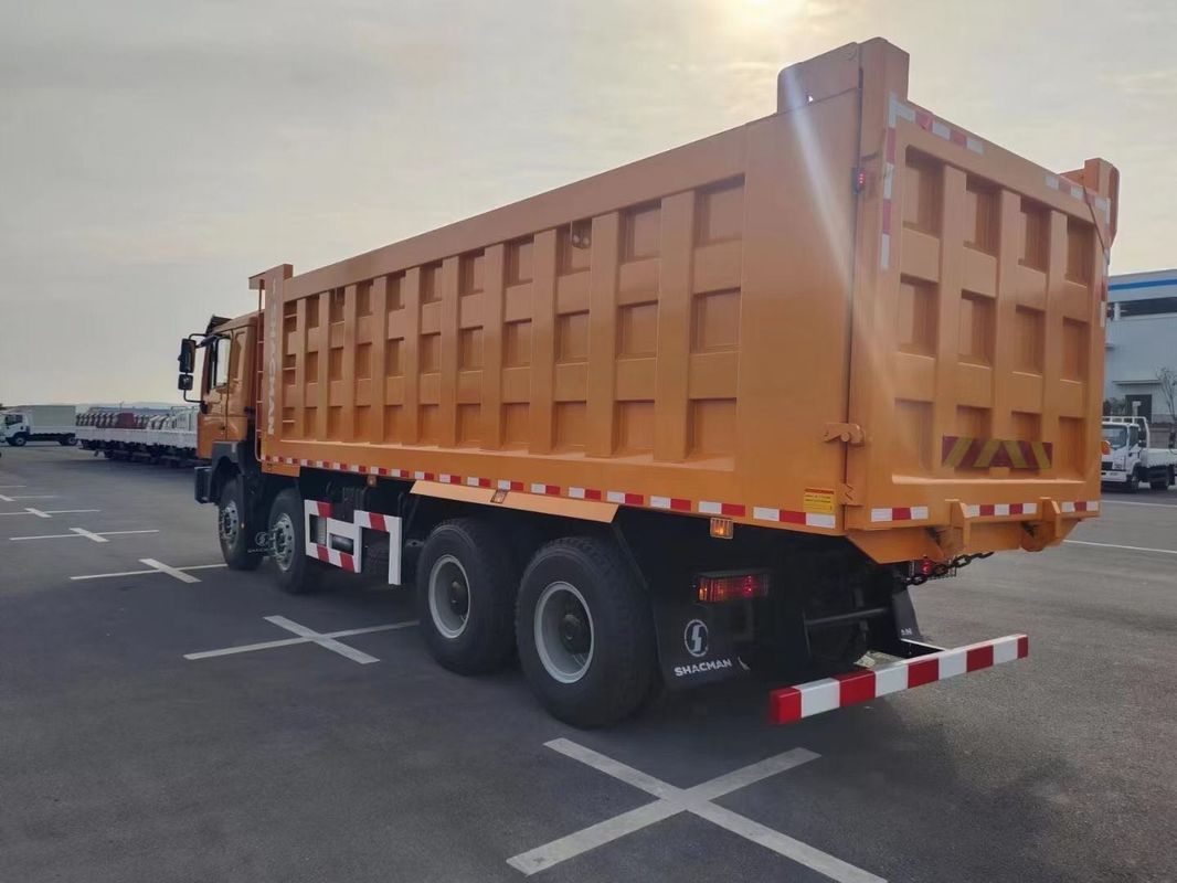 SHACMAN F3000 รถกระบะ 8x4 380hp ยูโร II ส้ม 12 ล้อ WeICHAI เครื่องยนต์