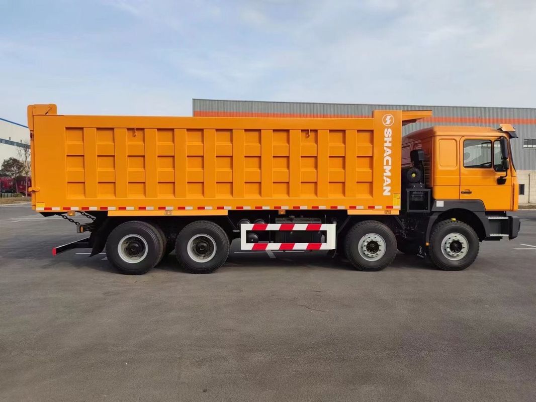 SHACMAN F3000 รถกระบะ 8x4 380hp ยูโร II ส้ม 12 ล้อ WeICHAI เครื่องยนต์