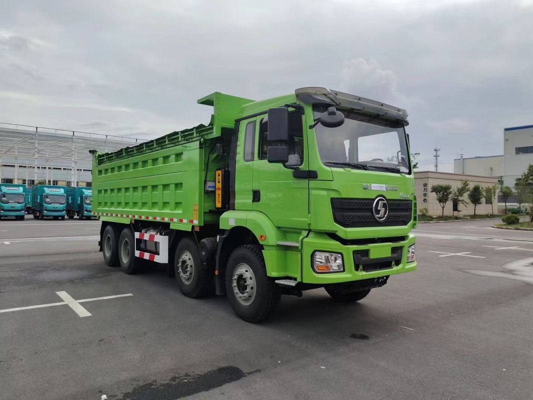 รถกระบะหนักใหม่ SHACMAN H3000 8x4 375hp EuroV เขียว 12 ล้อ