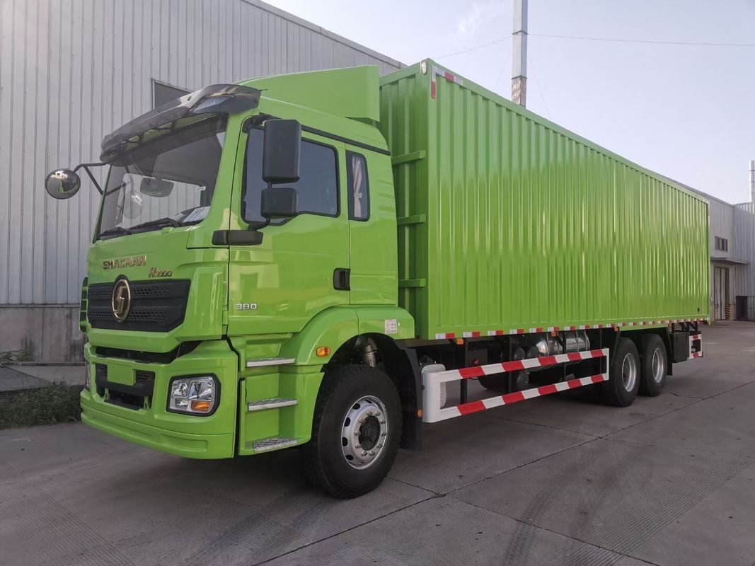 รถกระบะสีเขียว 6x4 รถกระบะ SHACMAN H3000 รถกระบะขนาดใหญ่ 340HP สําหรับการจัดส่ง