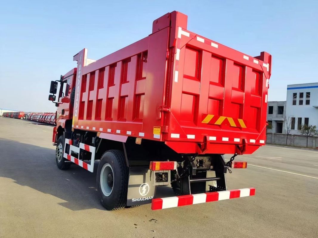 สีแดง SHACMAN รถขยะหนัก รถขยะ 6 ล้อ H3000 4x2 300hp ยูโร II 3800mm