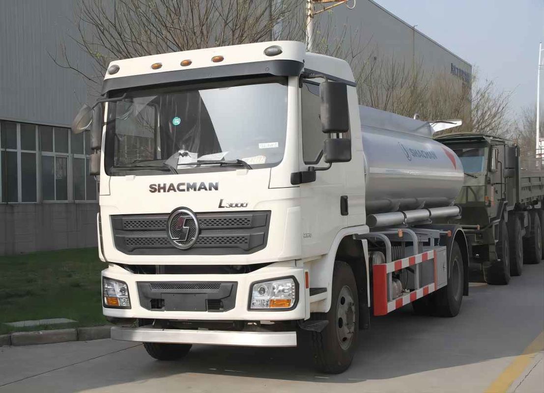 L3000 4x2 รถบรรทุกน้ํามัน รถบรรทุก 240HP ErouII ขาว SHACMAN รถบรรทุกน้ํามัน