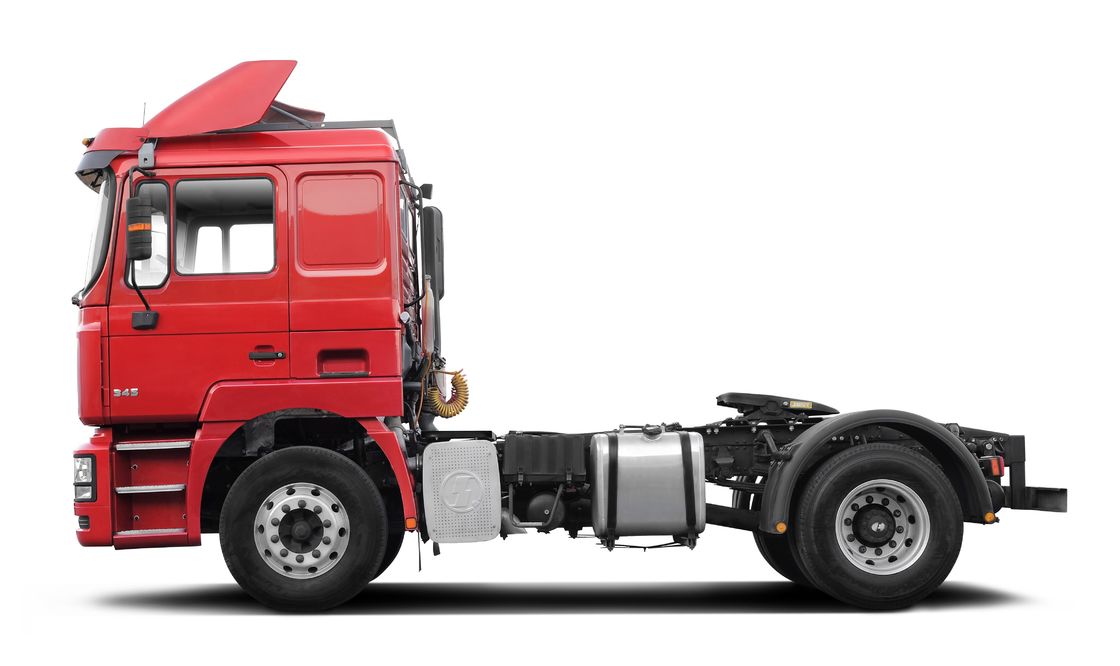 สีแดง SHACMAN F3000 375HP ยูโร V หัว 6 ล้อ เครื่องยนต์ WEICHAI 4x2