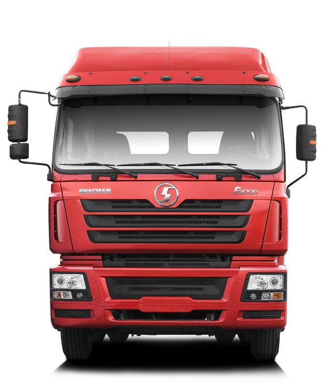 สีแดง SHACMAN F3000 375HP ยูโร V หัว 6 ล้อ เครื่องยนต์ WEICHAI 4x2