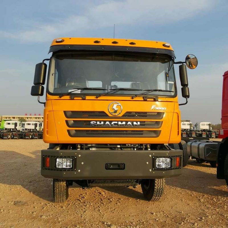 สีแดง SHACMAN F3000 375HP ยูโร V หัว 6 ล้อ เครื่องยนต์ WEICHAI 4x2