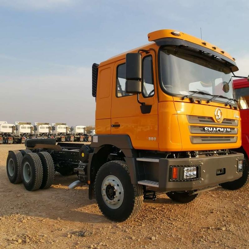 สีแดง SHACMAN F3000 375HP ยูโร V หัว 6 ล้อ เครื่องยนต์ WEICHAI 4x2