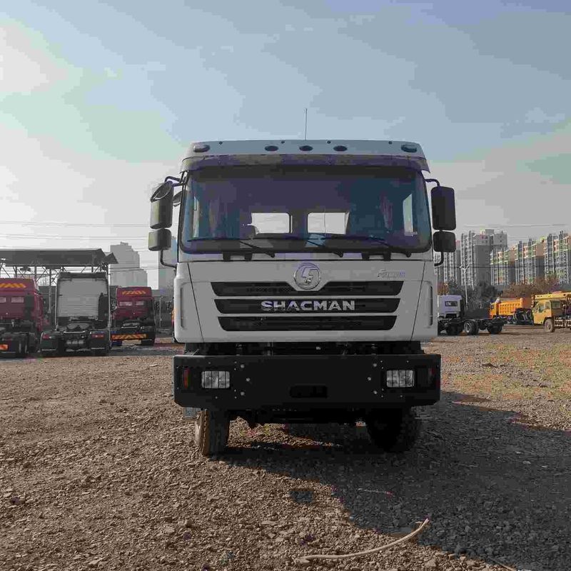 สีแดง SHACMAN F3000 375HP ยูโร V หัว 6 ล้อ เครื่องยนต์ WEICHAI 4x2