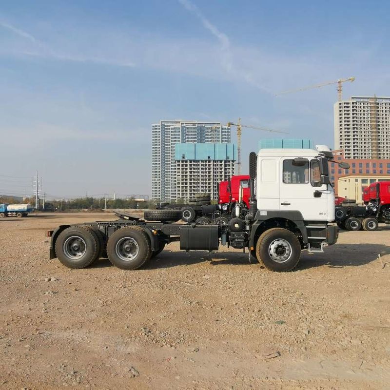 สีแดง SHACMAN F3000 375HP ยูโร V หัว 6 ล้อ เครื่องยนต์ WEICHAI 4x2
