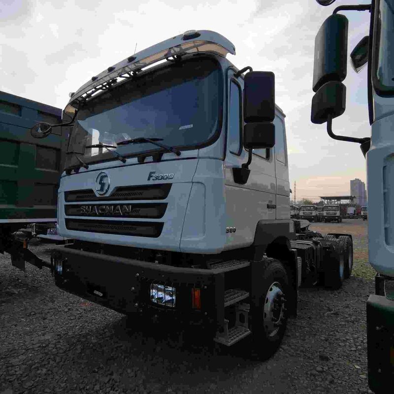 สีแดง SHACMAN F3000 375HP ยูโร V หัว 6 ล้อ เครื่องยนต์ WEICHAI 4x2