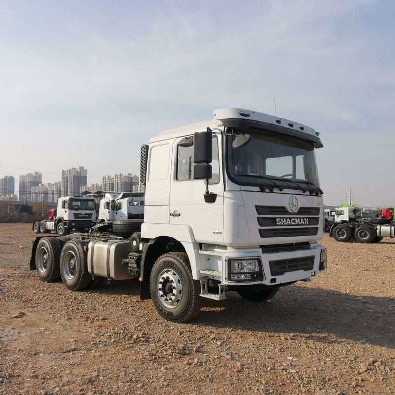 สีแดง SHACMAN F3000 375HP ยูโร V หัว 6 ล้อ เครื่องยนต์ WEICHAI 4x2