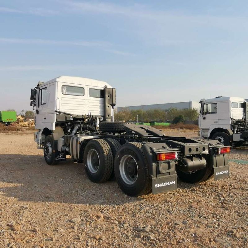 สีแดง SHACMAN F3000 375HP ยูโร V หัว 6 ล้อ เครื่องยนต์ WEICHAI 4x2
