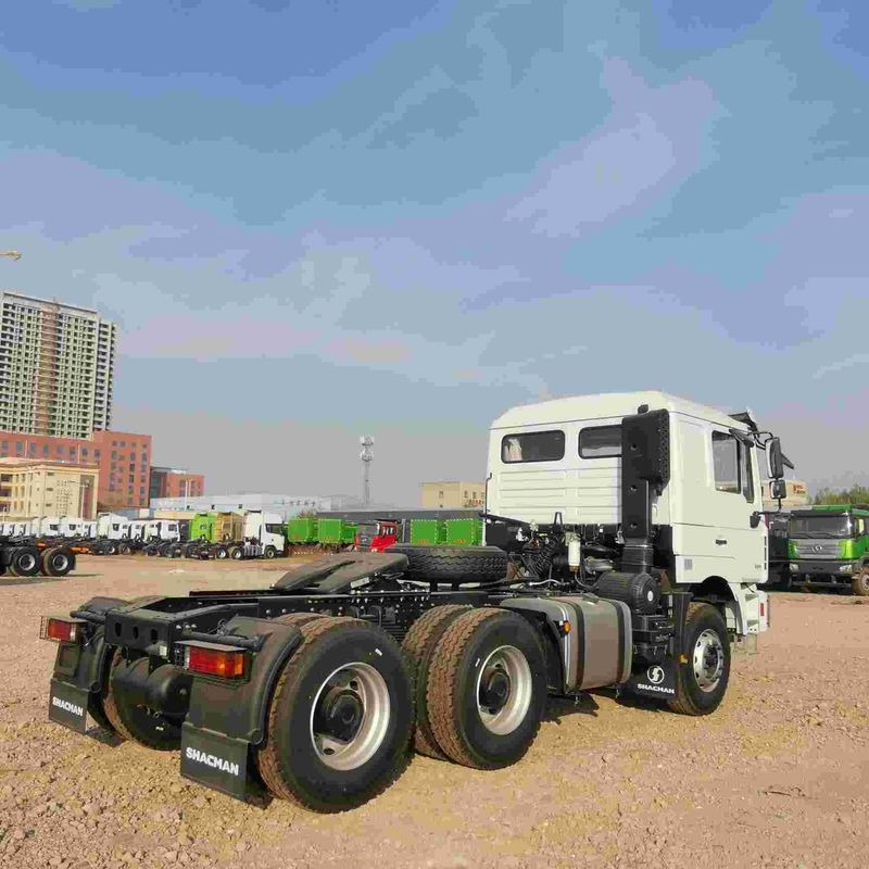 สีแดง SHACMAN F3000 375HP ยูโร V หัว 6 ล้อ เครื่องยนต์ WEICHAI 4x2