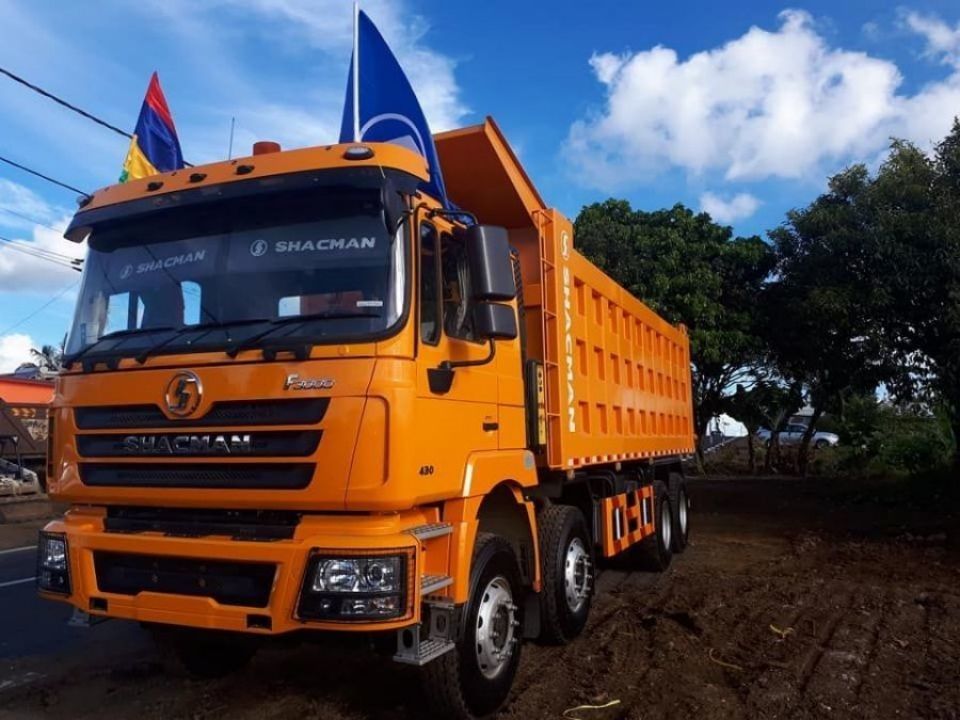 SHACMAN F3000 8x4 380hp EuroV รถบรรทุกขยะสองระยะแกนด้วยเครื่อง WEICHAI