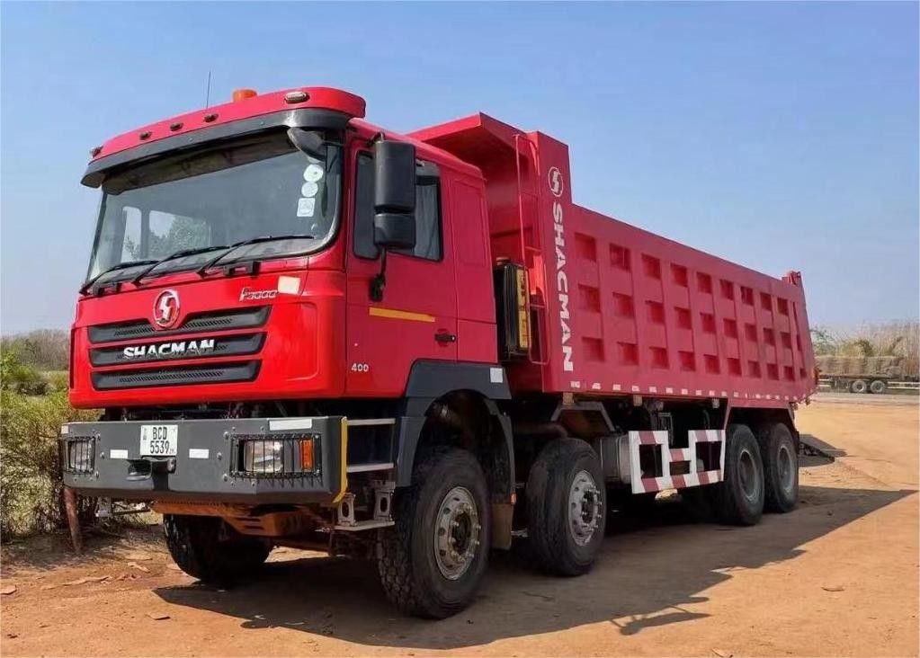 SHACMAN F3000 8x4 380hp EuroV รถบรรทุกขยะสองระยะแกนด้วยเครื่อง WEICHAI