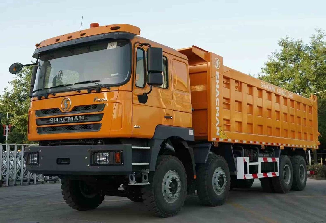 SHACMAN F3000 8x4 380hp EuroV รถบรรทุกขยะสองระยะแกนด้วยเครื่อง WEICHAI