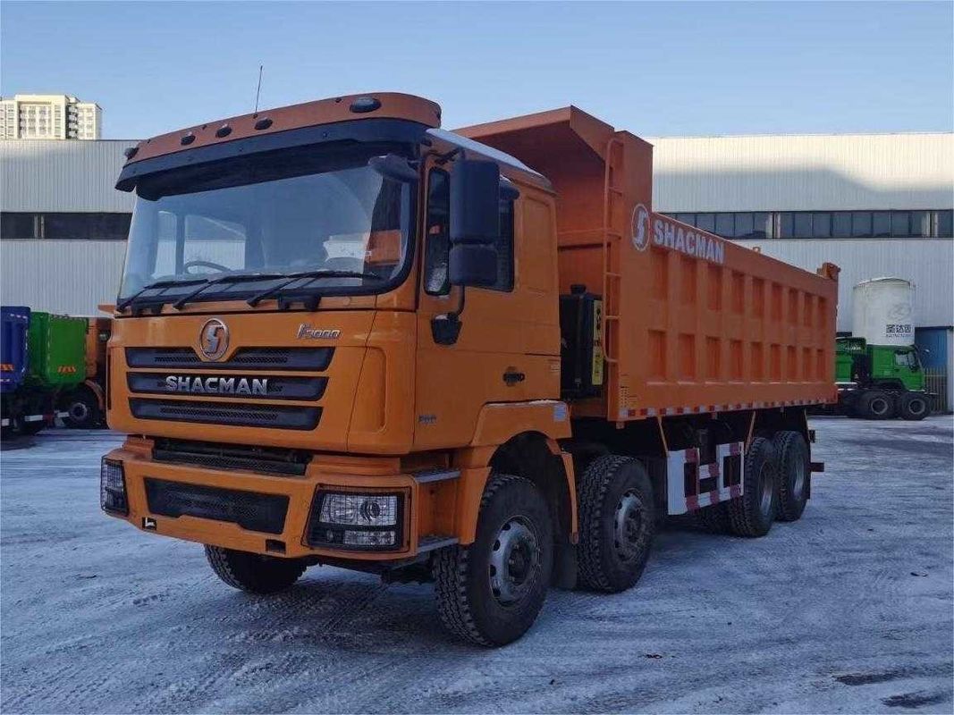 SHACMAN F3000 8x4 380hp EuroV รถบรรทุกขยะสองระยะแกนด้วยเครื่อง WEICHAI