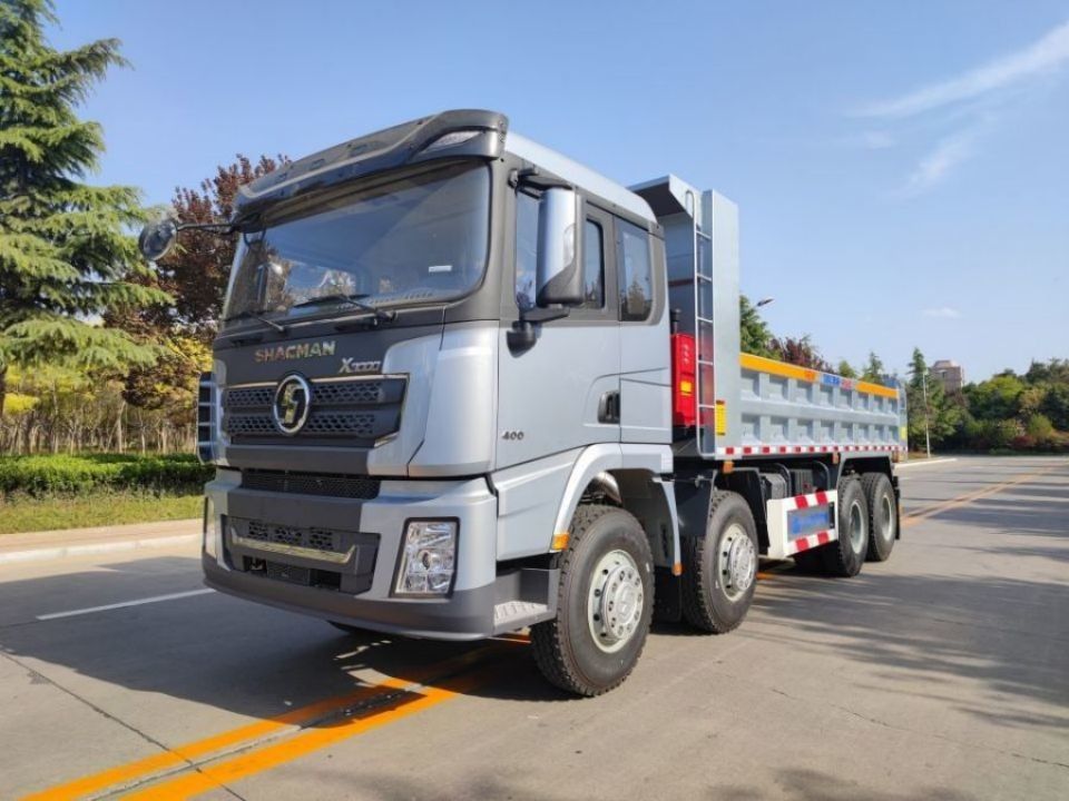 SHACMAN 8x4 440HP EuroV รถบรรทุกขยะหนัก ขาว 20 - 30 ตัน รถบรรทุกขยะ