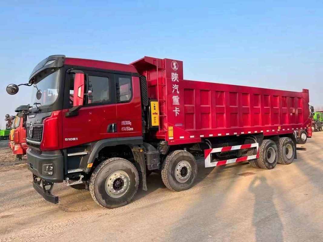 SHACMAN 8x4 440HP EuroV รถบรรทุกขยะหนัก ขาว 20 - 30 ตัน รถบรรทุกขยะ