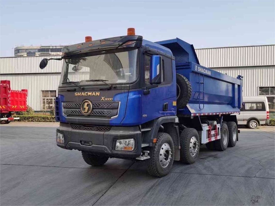 SHACMAN 8x4 440HP EuroV รถบรรทุกขยะหนัก ขาว 20 - 30 ตัน รถบรรทุกขยะ