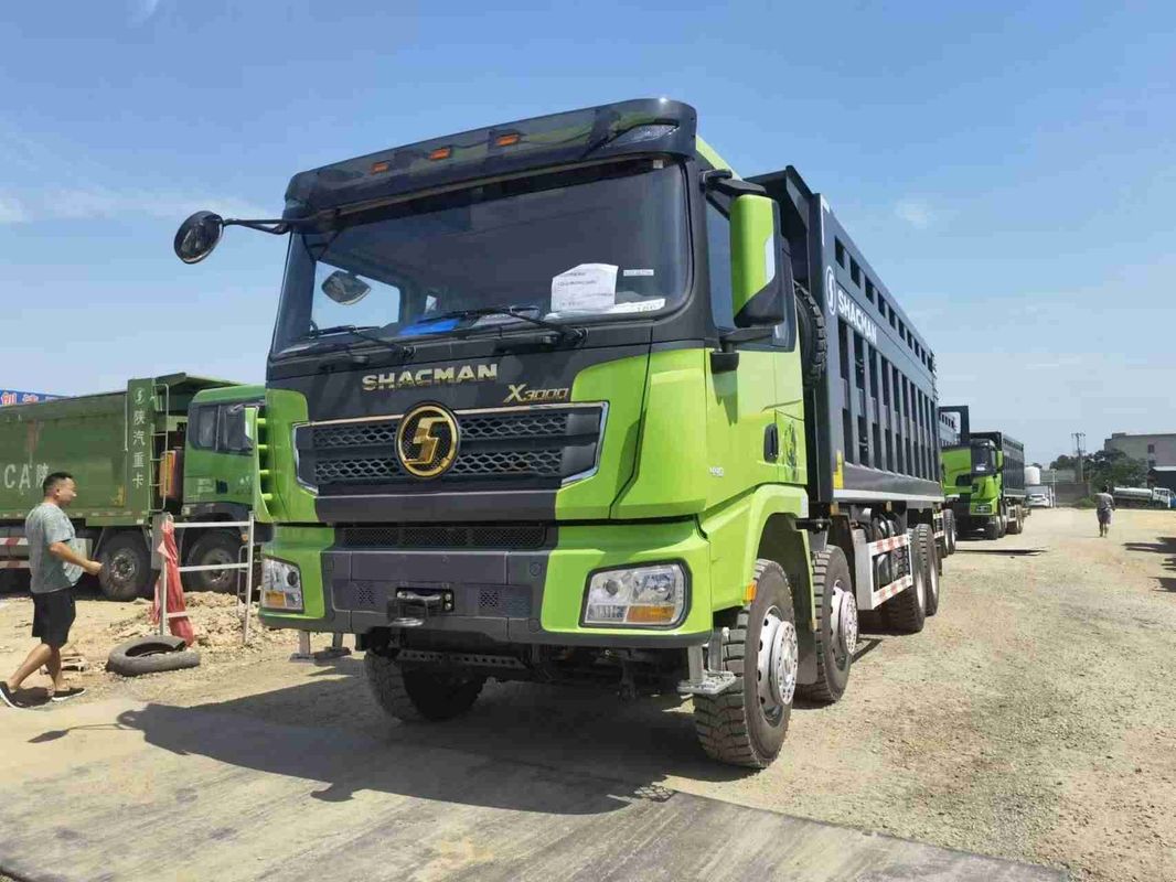 SHACMAN 8x4 440HP EuroV รถบรรทุกขยะหนัก ขาว 20 - 30 ตัน รถบรรทุกขยะ