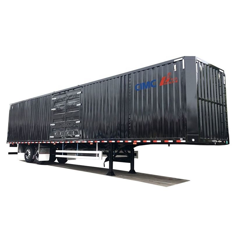 CIMC รถกระบะชนิด Semi Trailer 3 Axle ขาแห้ง รถกระบะคอนเทนเนอร์ Box Trailer