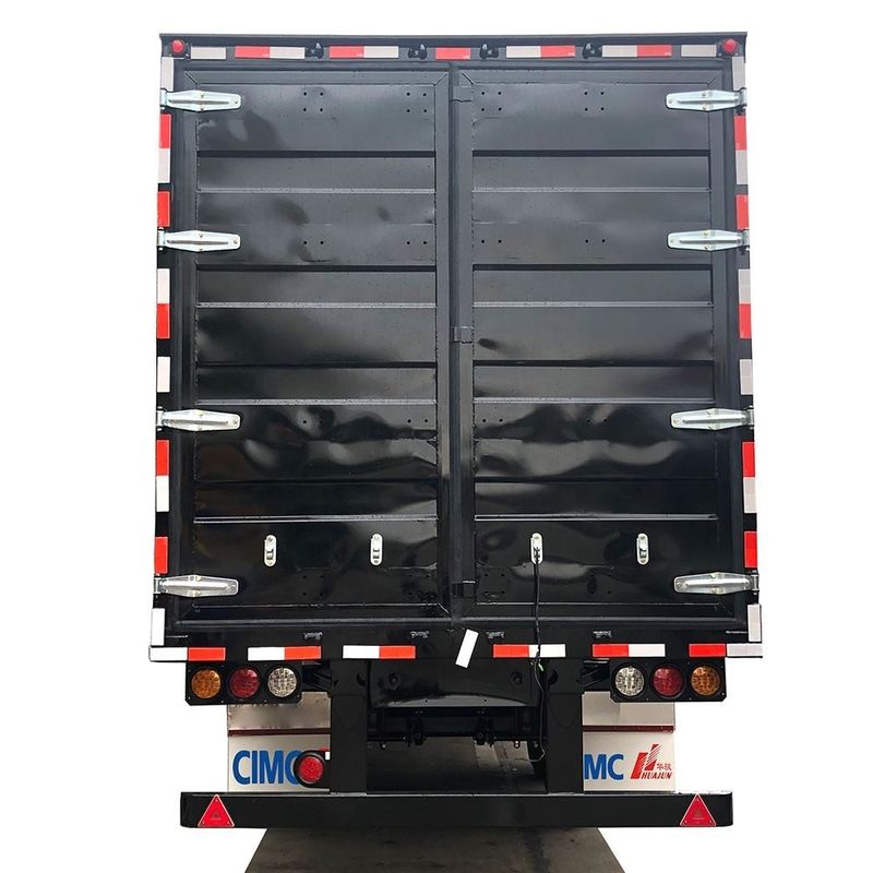 CIMC รถกระบะชนิด Semi Trailer 3 Axle ขาแห้ง รถกระบะคอนเทนเนอร์ Box Trailer