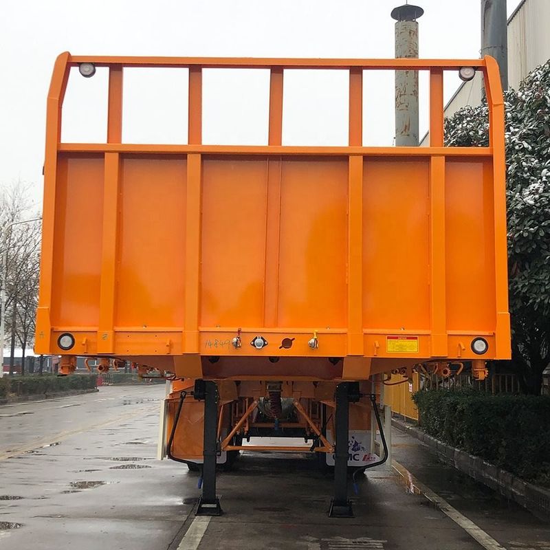 SHACMAN รั้ว CIMC 3 แกน รั้วสินค้า Semi Trailer 60 ตัน