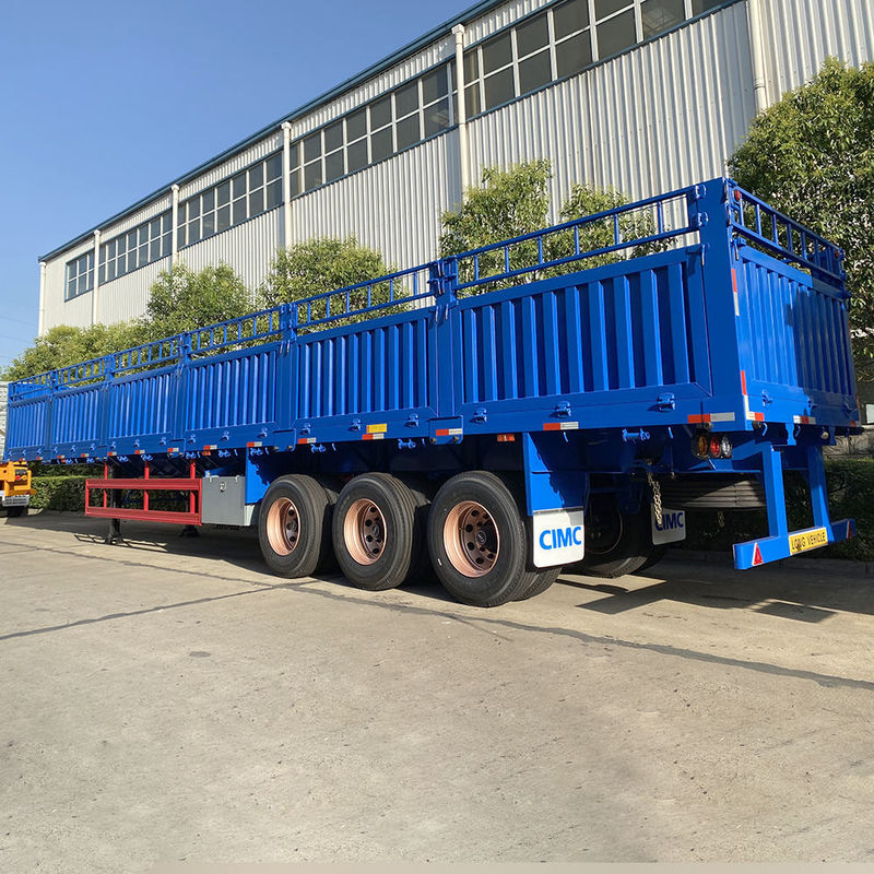 CIMC 3 Axles Truck Fence Cargo 60 ตัน Semi-trailer กับคอนเทนเนอร์ ทวิสล็อค