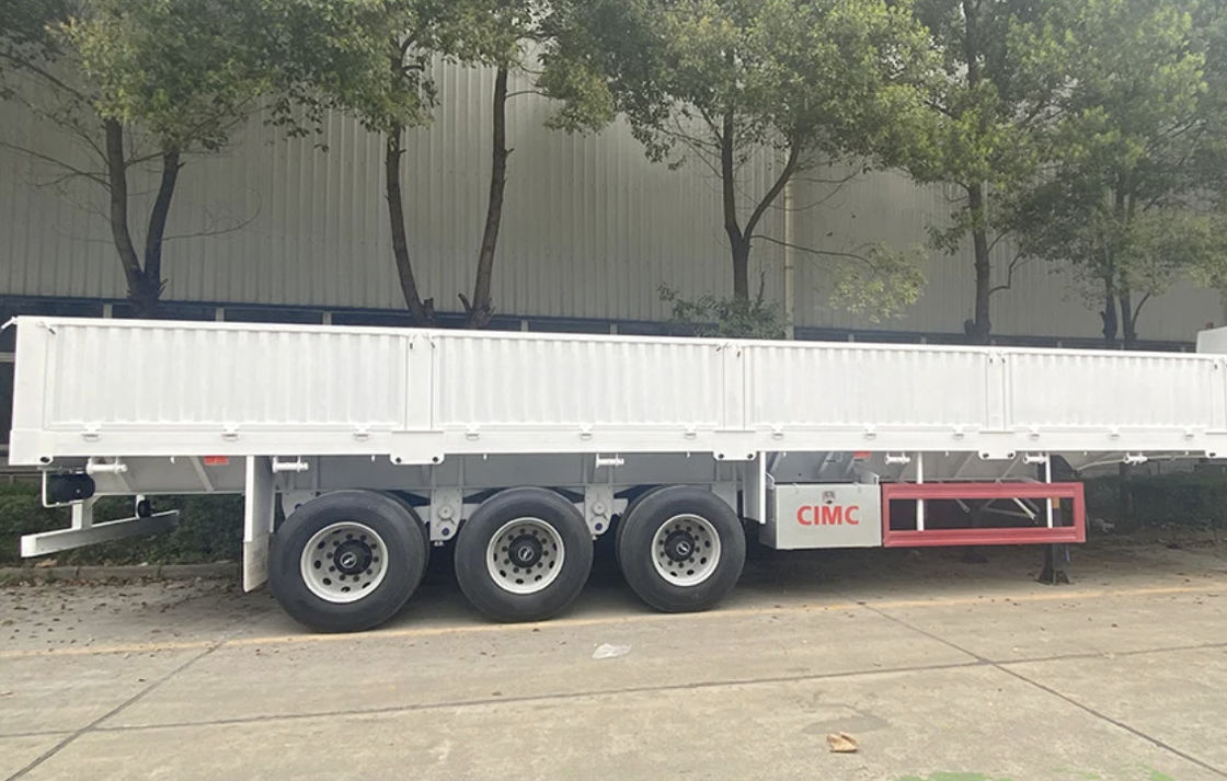 CIMC 3 / 4 แอ็กเซลส์ รั้ว Semi Trailer 60 70 ตัน รั้วรถบรรทุก SHACMAN