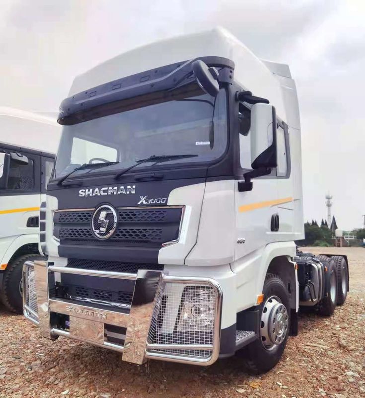 SHACMAN X3000 6x4 รถถยนต์ EuroV 480HP รถยนต์สีขาว หัวรถยนต์