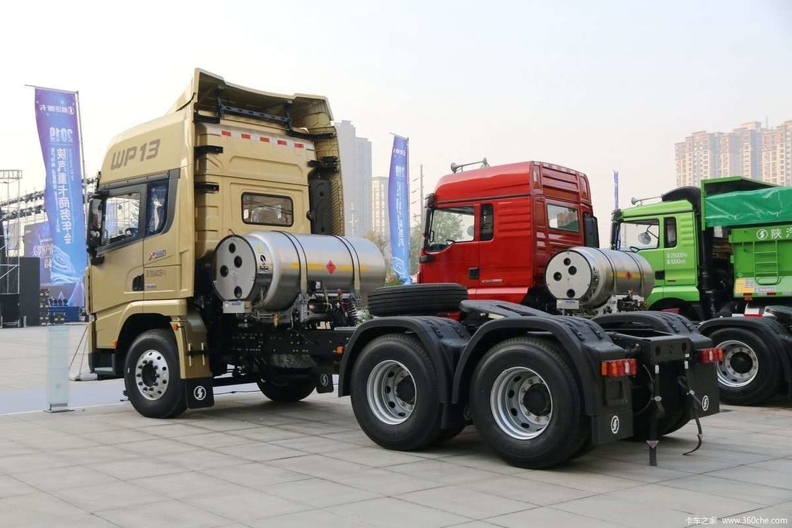 LNG 480HP SHACMAN X3000 6x4 รถยนต์ยนต์ยนต์ยนต์ EuroV ขาว รถยนต์หัวยนต์
