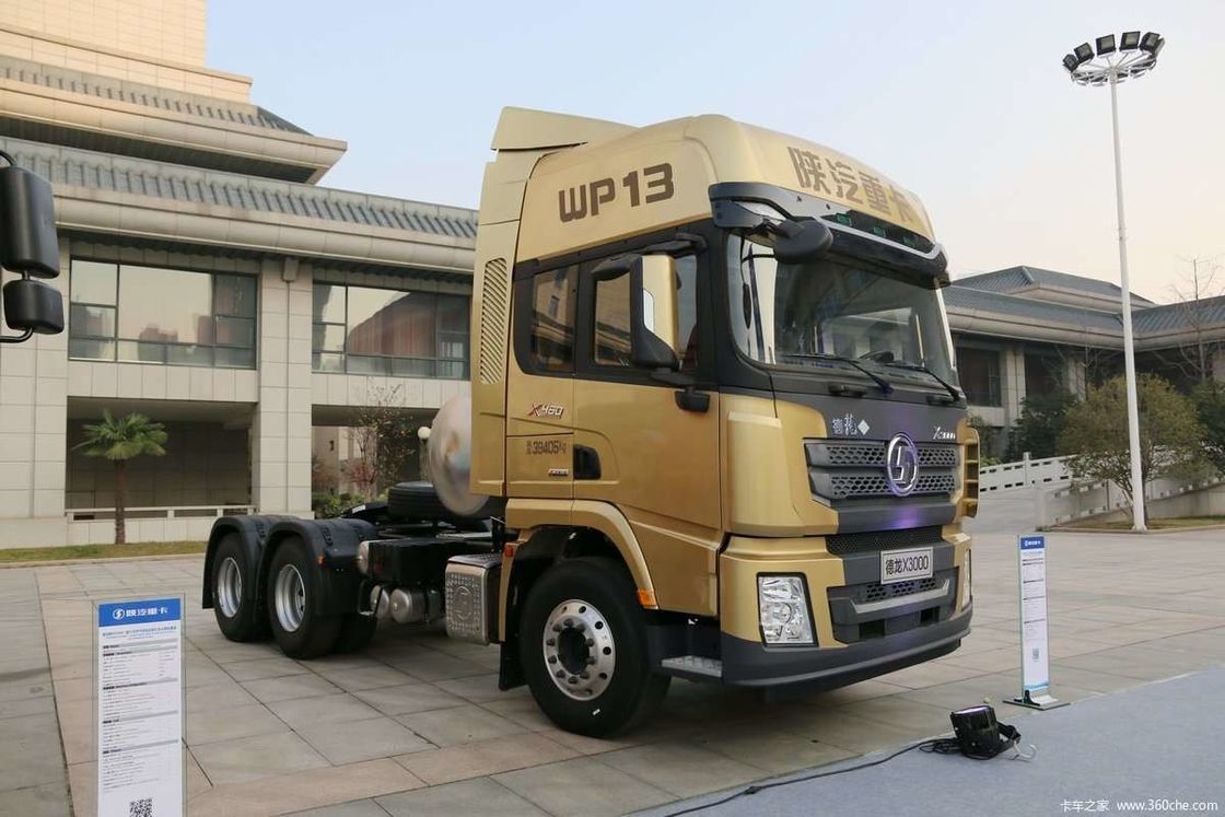LNG 480HP SHACMAN X3000 6x4 รถยนต์ยนต์ยนต์ยนต์ EuroV ขาว รถยนต์หัวยนต์