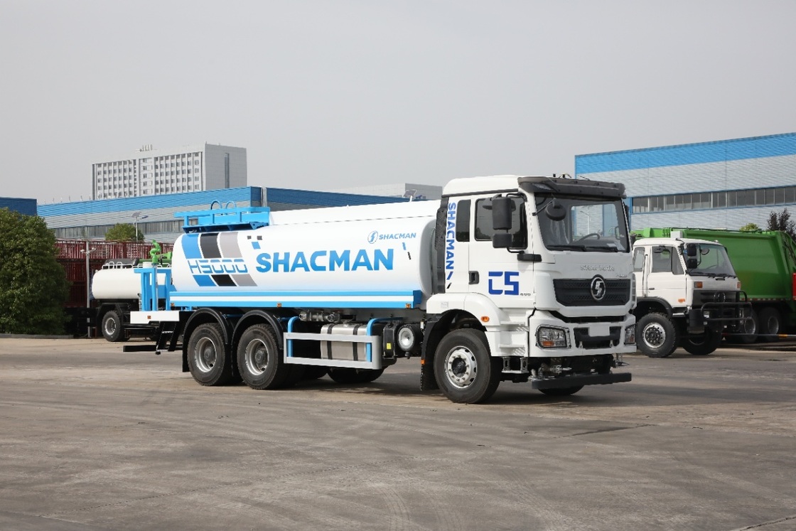 รถบรรทุกน้ำ SHACMAN H3000 4X2 พร้อมเครื่องยนต์ 336 แรงม้า ถังน้ำ 10 ลบ.ม. และพวงมาลัยซ้าย ยูโร Ⅱ