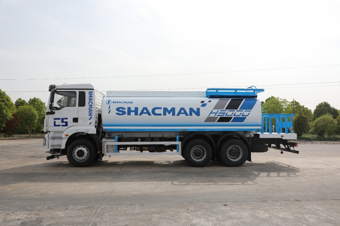 รถบรรทุกน้ำ SHACMAN H3000 4X2 พร้อมเครื่องยนต์ 336 แรงม้า ถังน้ำ 10 ลบ.ม. และพวงมาลัยซ้าย ยูโร Ⅱ